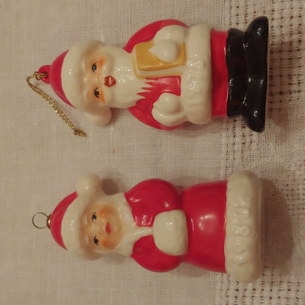 Santa and Mrs. Claus Goebel Ornament Pair